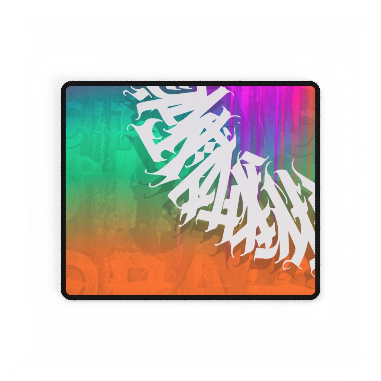 Vibrant Artistic Desk Mat - Colorful Graffiti Design for Home Office